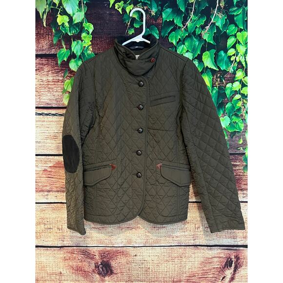 Aigle Women's Sudhampton Water Resistant Quilted Jacket Corduroy Elbow Patches 8 - Picture 1 of 6